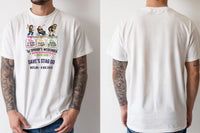 Personalised House of Garage Tee — natural tee, front and back view