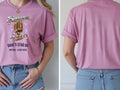 Personalised House of Garage Tee — azalea tee, front and back view