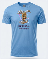 Personalised House of Garage Tee — carolina blue tee