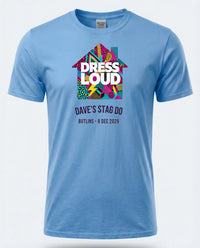 Personalised House of Garage Tee — carolina blue tee