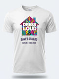 Personalised House of Garage Tee — white tee, front view