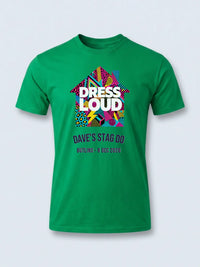 Personalised House of Garage Tee — irish green tee, front view