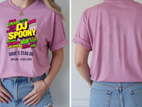 Personalised House of Garage Tee — azalea tee, front and back view