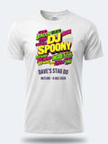 Personalised House of Garage Tee — white tee, front view