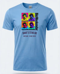 Personalised House of Garage Tee — carolina blue tee