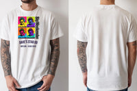 Personalised House of Garage Tee — natural tee, front and back view
