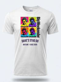 Personalised House of Garage Tee — white tee, front view