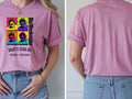 Personalised House of Garage Tee — azalea tee, front and back view