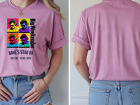 Personalised House of Garage Tee — azalea tee, front and back view