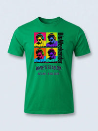 Personalised House of Garage Tee — irish green tee, front view