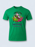 Personalised House of Garage Tee — irish green tee, front view