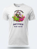 Personalised House of Garage Tee — white tee, front view