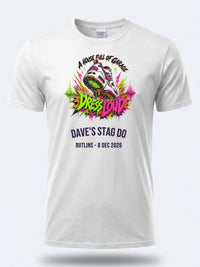 Personalised House of Garage Tee — white tee, front view