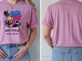 Personalised House of Garage Tee — azalea tee, front and back view