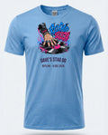 Personalised House of Garage Tee — carolina blue tee