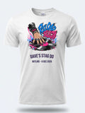 Personalised House of Garage Tee — white tee, front view