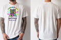 Personalised House of Garage Tee — natural tee, front and back view