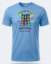 Personalised House of Garage Tee — carolina blue tee
