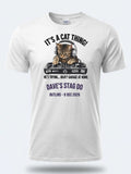 Personalised House of Garage Tee — white tee, front view