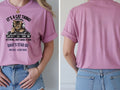 Personalised House of Garage Tee — azalea tee, front and back view