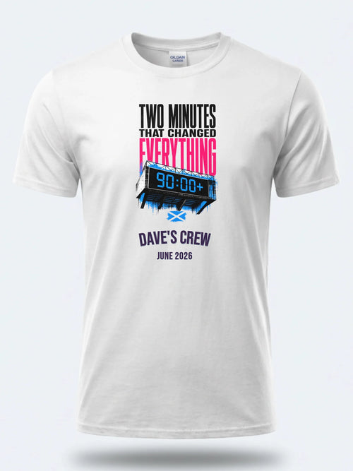 Personalised Summer of Soccer Tee | Scotland Two minutes that changed everything | Top