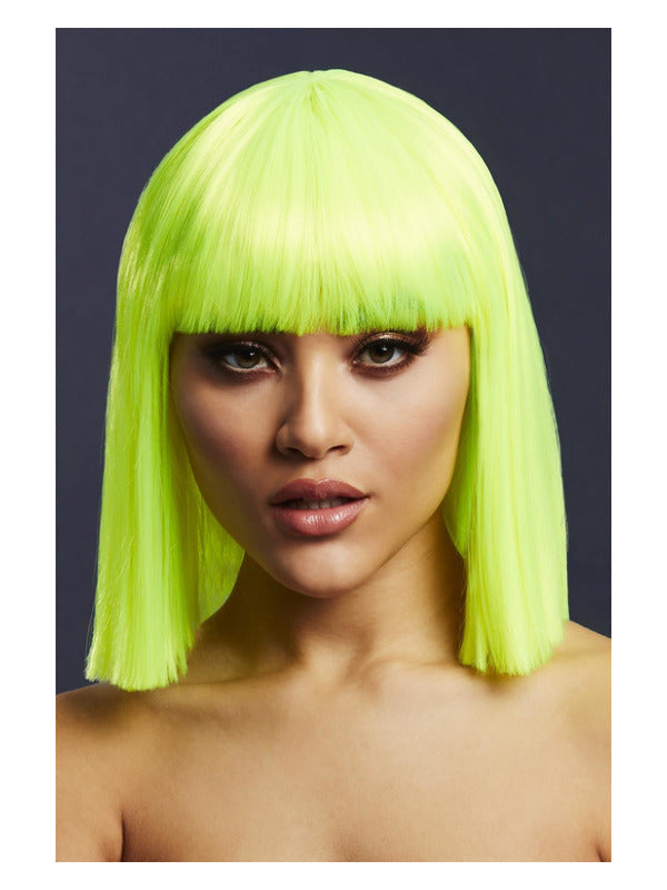 Fever Lola Wig, Neon Lime Dress Loud