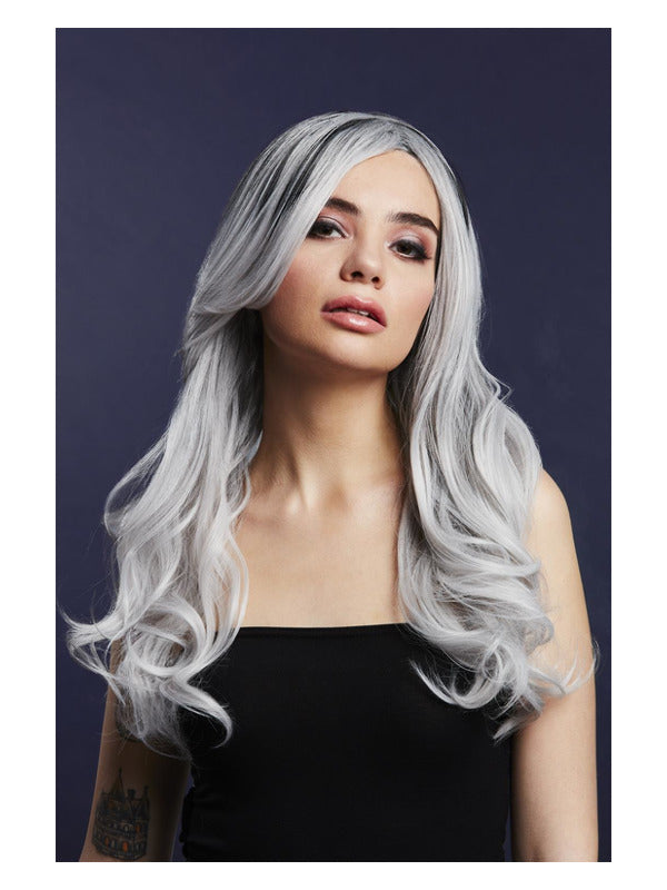 Fever Khloe Wig, True Blend, Ice Silver Dress Loud