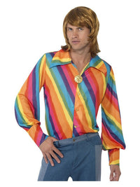 70s Colour Shirt, Rainbow Dress Loud