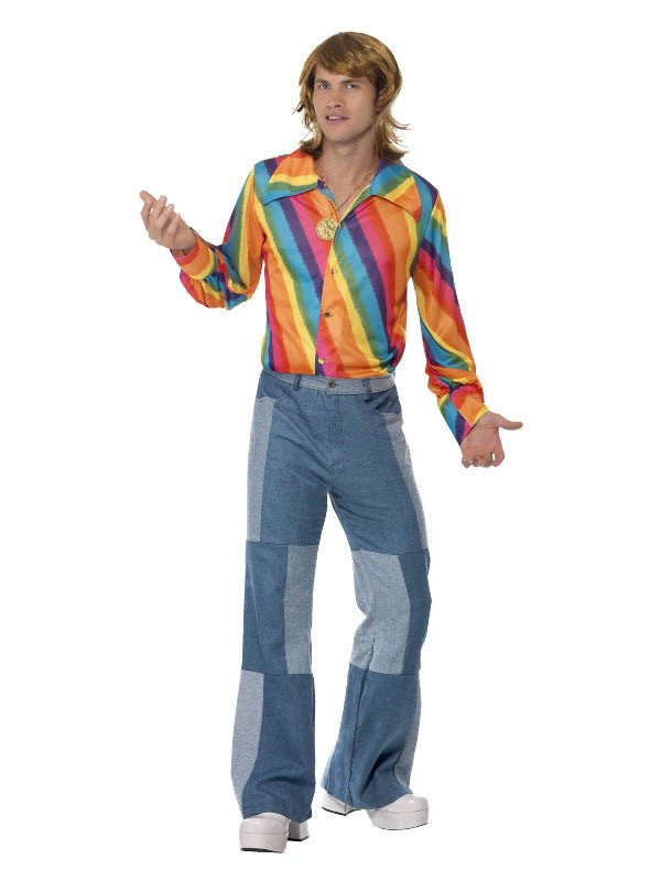 70s Colour Shirt, Rainbow Dress Loud