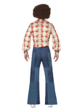 70s Deluxe Flared Trousers, Mens, Blue Dress Loud