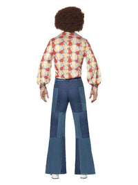 70s Deluxe Flared Trousers, Mens, Blue Dress Loud