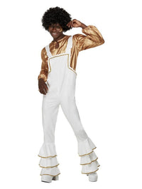 70s Glam Costume, White Dress Loud