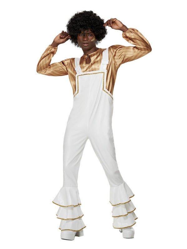70s Glam Costume, White Dress Loud