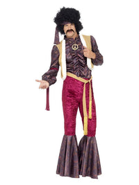 70s Psychedelic Rocker Costume, Purple Dress Loud