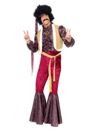 70s Psychedelic Rocker Costume, Purple Dress Loud