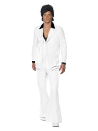 70s Suit Costume, White Dress Loud