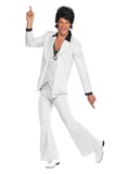 70s Suit Costume, White Dress Loud