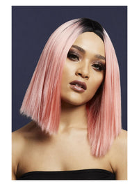 Fever Kylie Wig, Two Toned Blend, Coral Pink Dress Loud