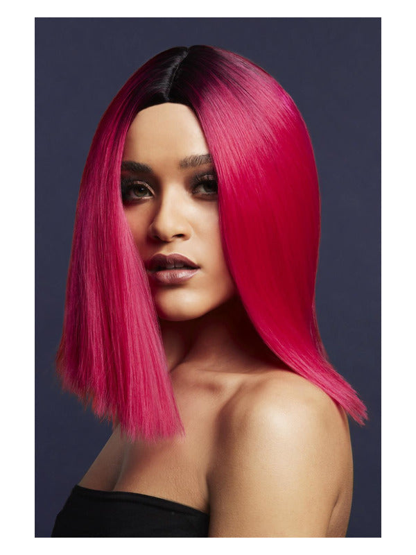 Fever Kylie Wig, Two Toned Blend, Magenta Pink Dress Loud