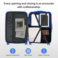 Premium ABS Luggage Suitcase with Non-TSA Lock – 24in Deep Blue Dress Loud