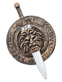 Gladiator Lion Shield 49cm & Sword 48cm Dress Loud