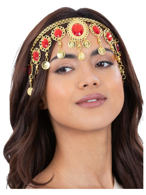 Grecian Gold & Ruby Headdress Dress Loud