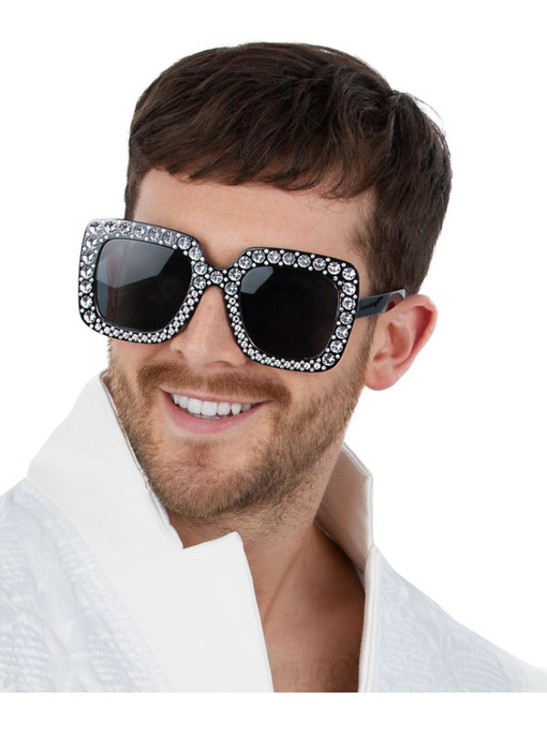 Disco Jewelled Specs, Black Dress Loud