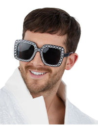 Disco Jewelled Specs, Black Dress Loud