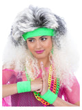 80s Neon Sweatbands, Green Dress Loud