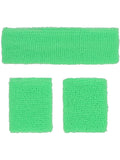 80s Neon Sweatbands, Green Dress Loud