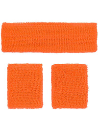 80s Neon Sweatbands, Orange Dress Loud