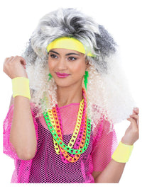 80s Neon Sweatbands, Yellow Dress Loud