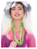 80s Neon Chain Necklaces, 4Pk Dress Loud