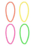 80s Neon Chain Necklaces, 4Pk Dress Loud